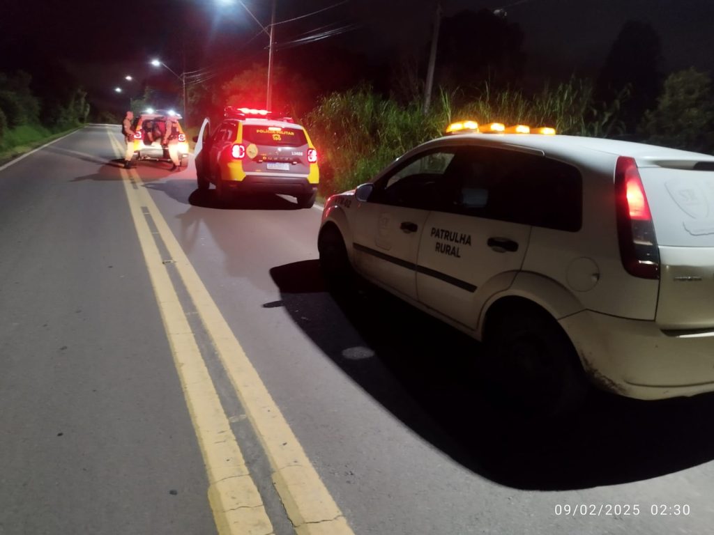 Tiros, fuga e prisão na área rural de Araucária na madrugada deste domingo