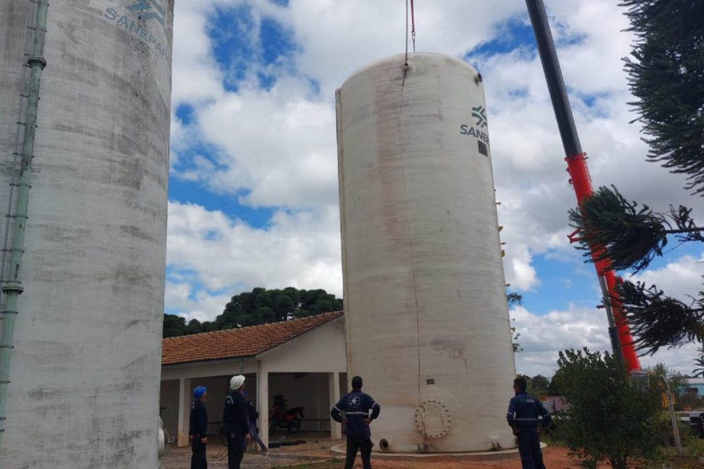 Sanepar amplia capacidade de armazenamento de água em comunidades da Lapa