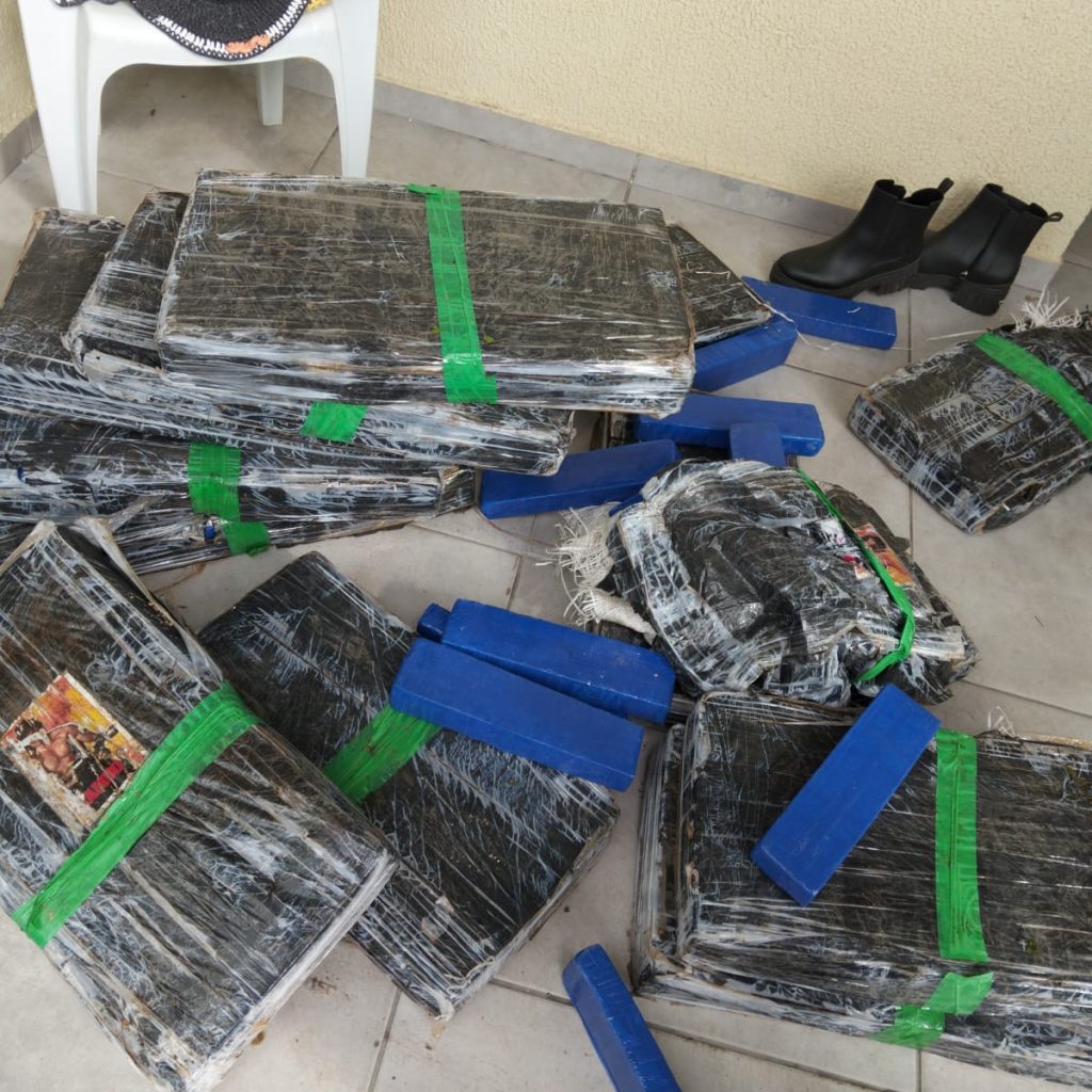 Polícia Militar apreende 134 kg de maconha em imóvel anexo a empresas em Araucária